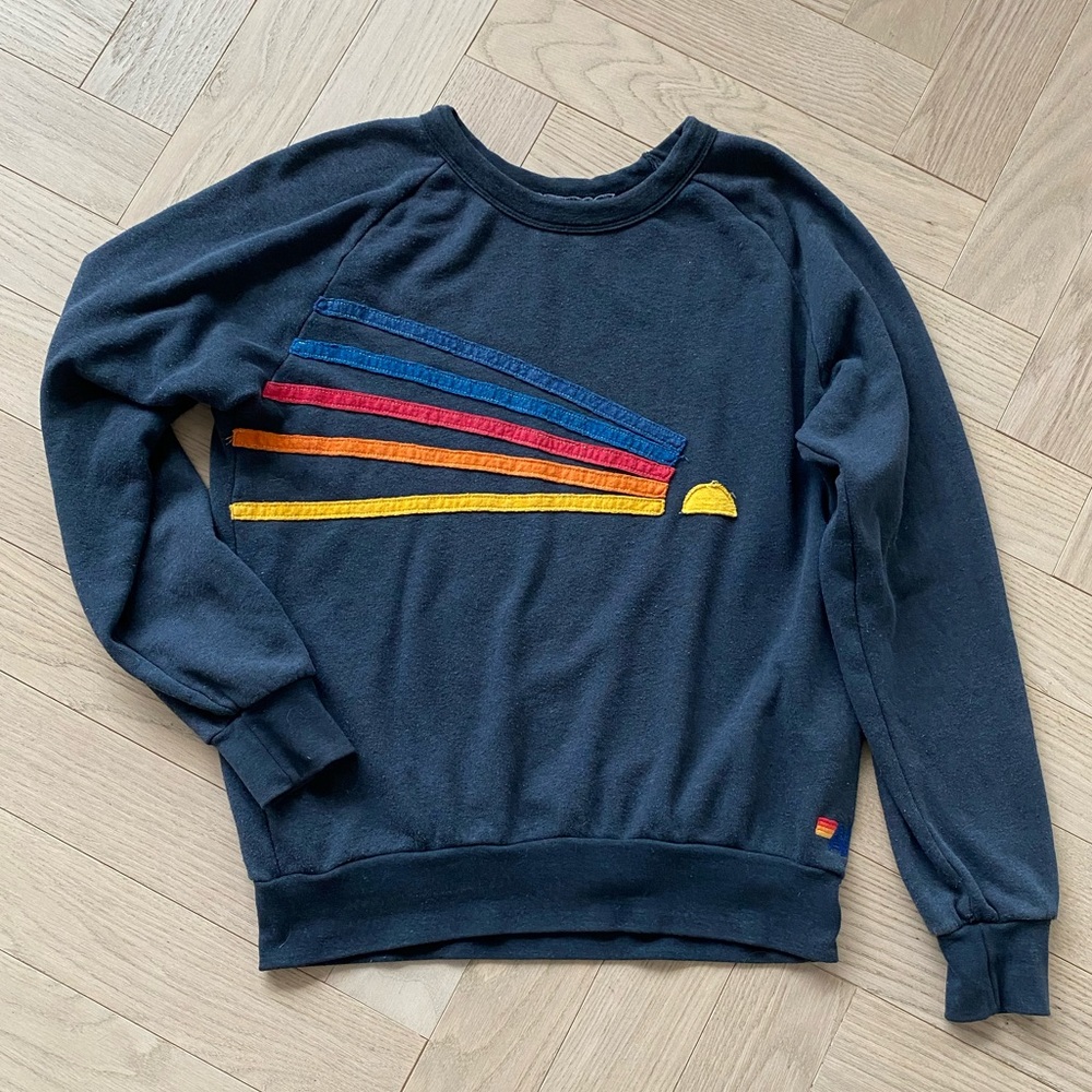 Aviator Nation Charcoal crewneck sweatshirt.